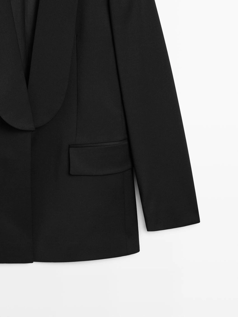 Шерстяной жакет с деталями на лацканах - studio