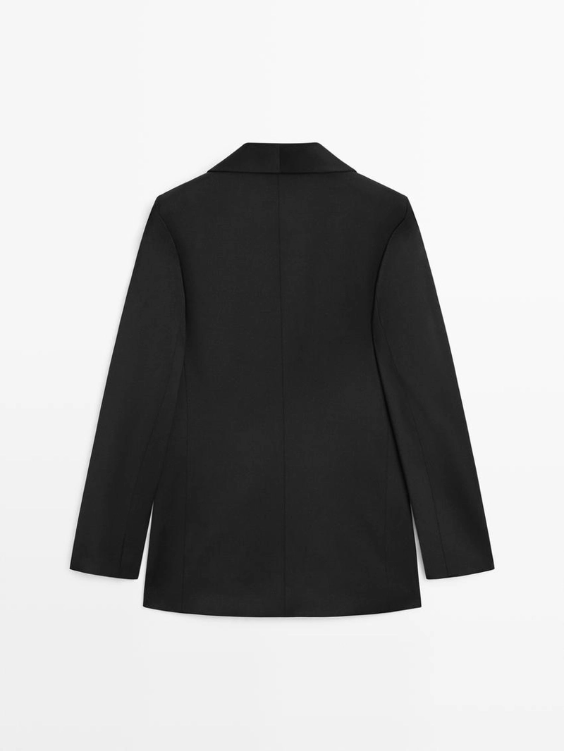 Шерстяной жакет с деталями на лацканах - studio