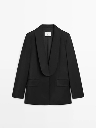 Шерстяной жакет с деталями на лацканах - STUDIO- Заказать в России