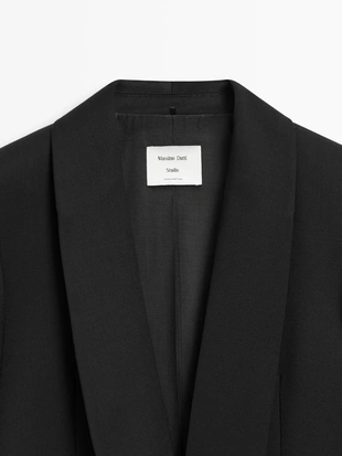 Шерстяной жакет с деталями на лацканах - STUDIO- Заказать в России