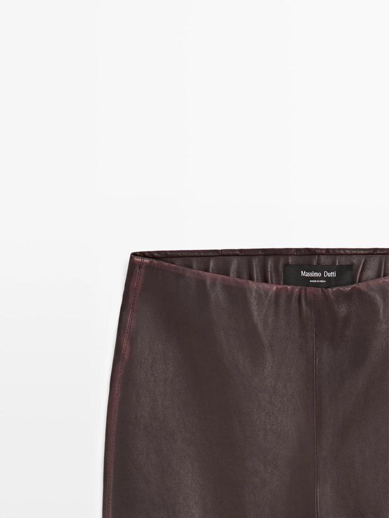 Кожаные леггинсы nappa