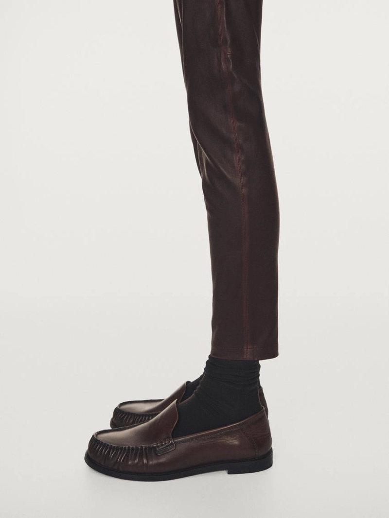 Кожаные леггинсы nappa