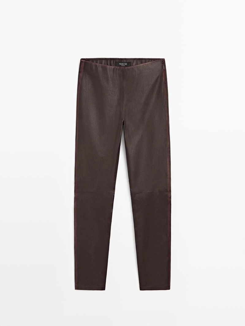 Кожаные леггинсы nappa