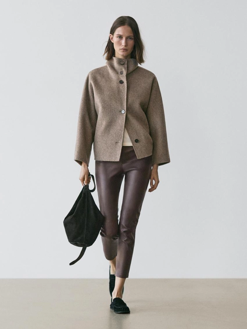 Кожаные леггинсы nappa