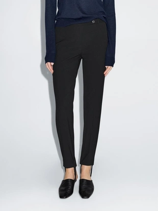 Брюки из 100% хлопка с манжетами на резинке- Заказать в России