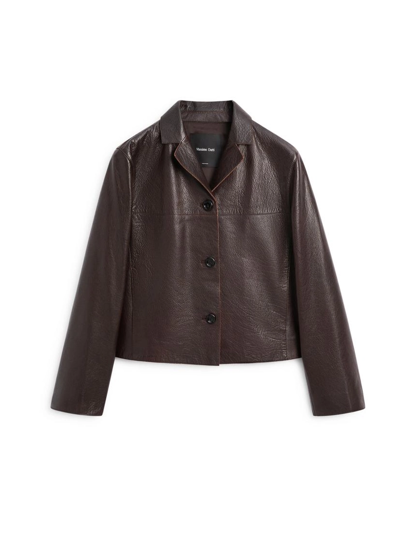 Куртка из натуральной кожи cropped