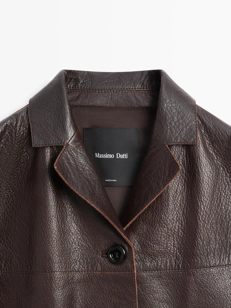 Куртка из натуральной кожи cropped