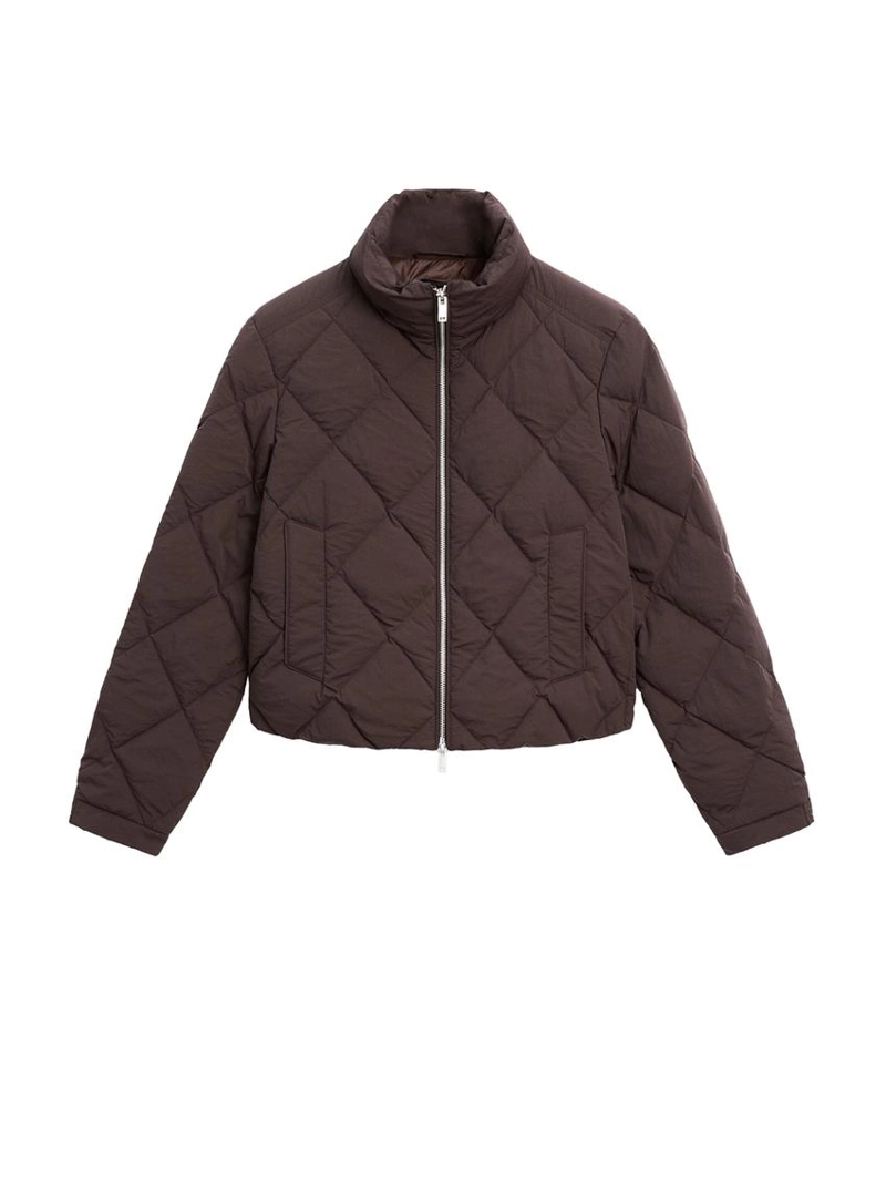 Короткая водоотталкивающая стёганая бомбер-куртка