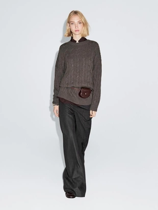 Свитер с крупной вязкой из 100% кашемира- Заказать в России