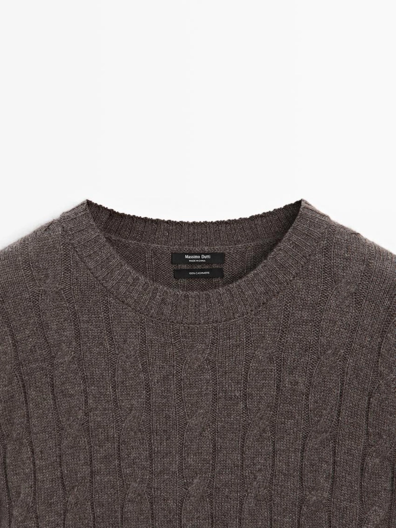 Свитер с крупной вязкой из 100% кашемира