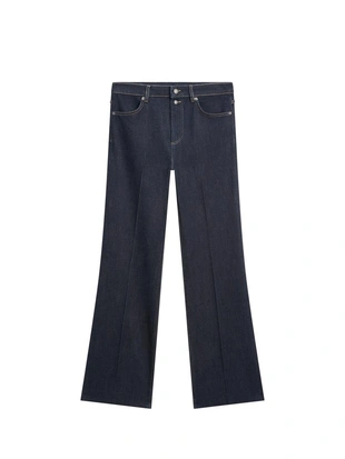 Джинсы с высокой посадкой и расклешенным кроем- Заказать в России