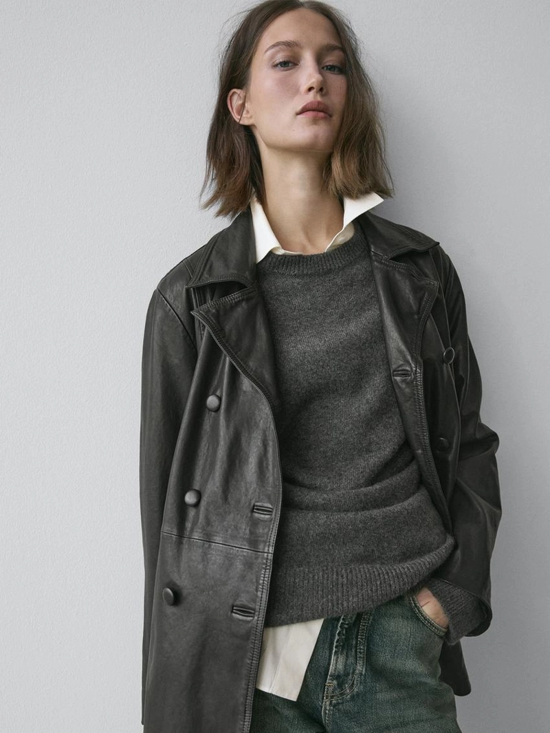 Куртка из овечьей кожи с поясом