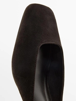 Купить Massimo Dutti Туфли на каблуке с квадратным мысом