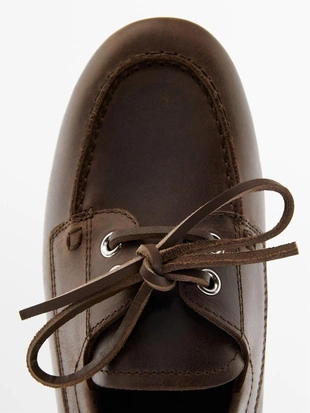 Туфли с корабельной подошвой из кожи- Заказать в России