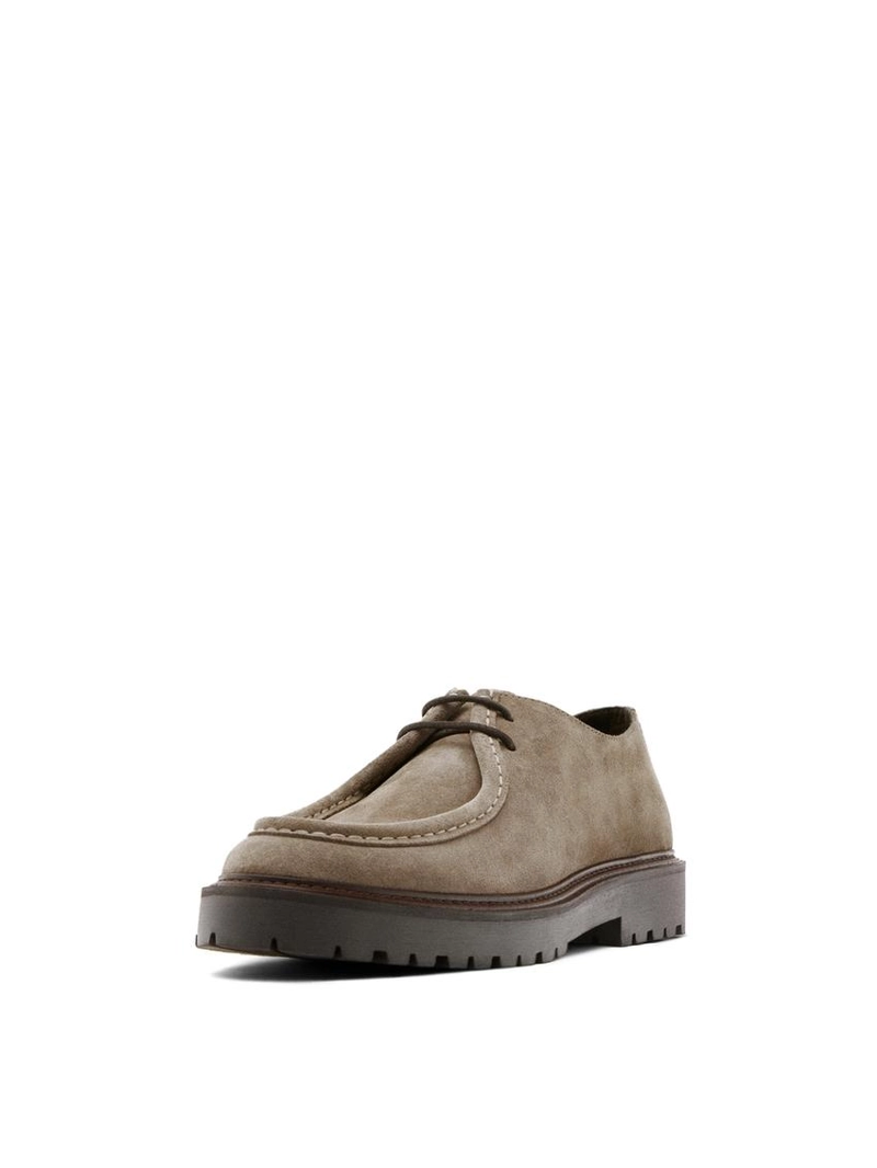 Туфли из замши с мокасиновым мыском