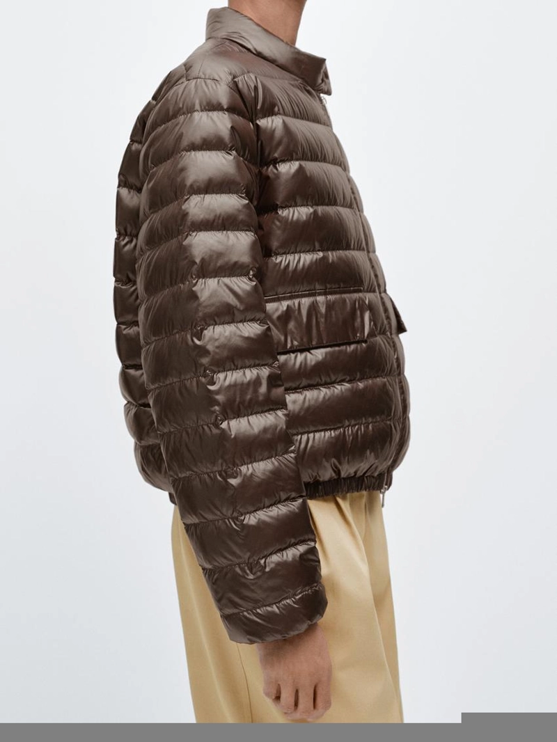 Пуховик-бомбер с водоотталкивающей отделкой