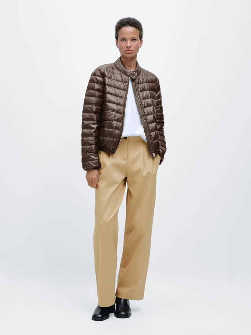 Пуховик-бомбер с водоотталкивающей отделкой