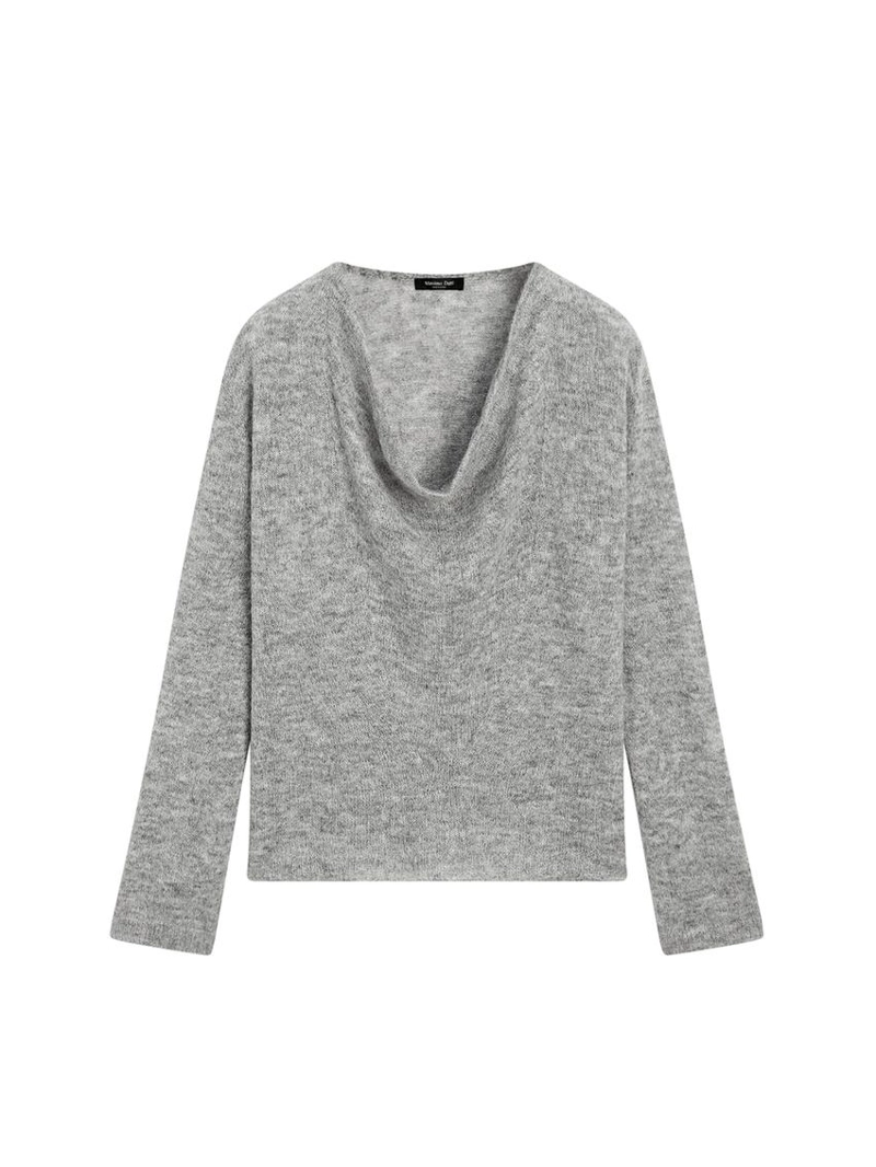 Джемпер из вязаного полотна с воротником-хомутом