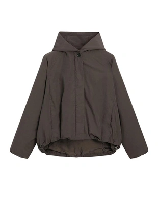 Утепленная куртка-бомбер с капюшоном и водоотталкивающим эффектом- Заказать в России