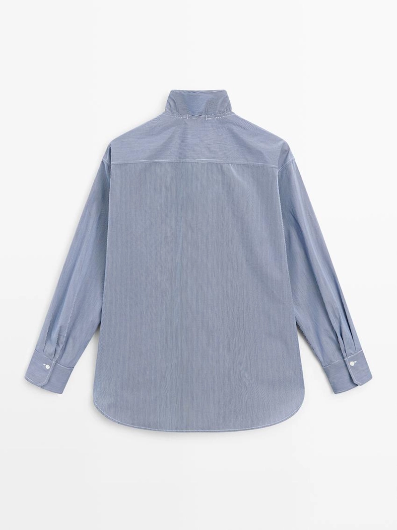 Рубашка с воротником с оборками