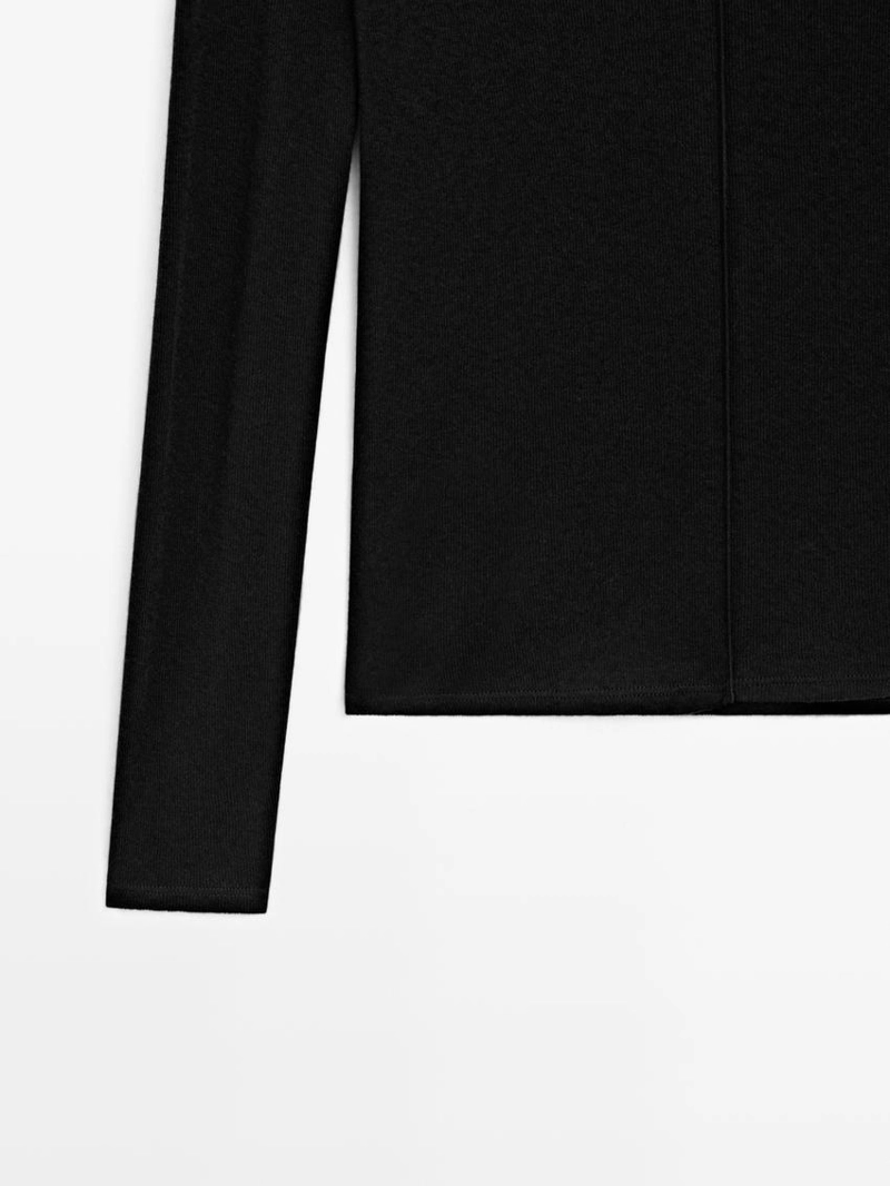 Лонгслив с деталями шва