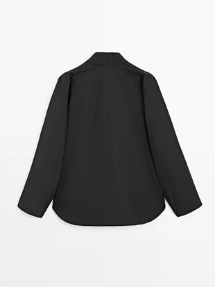 Короткая стеганая парка с деталями воротника- Заказать в России