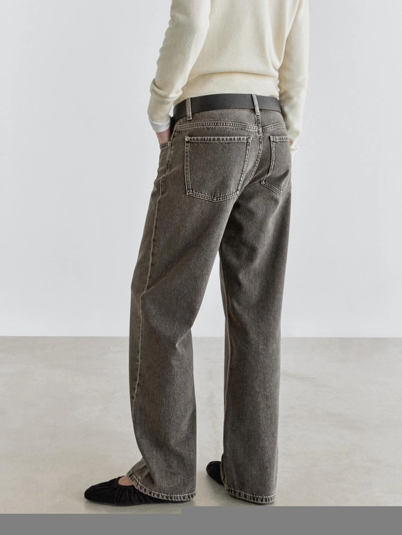 Джинсы прямого кроя с низкой посадкой