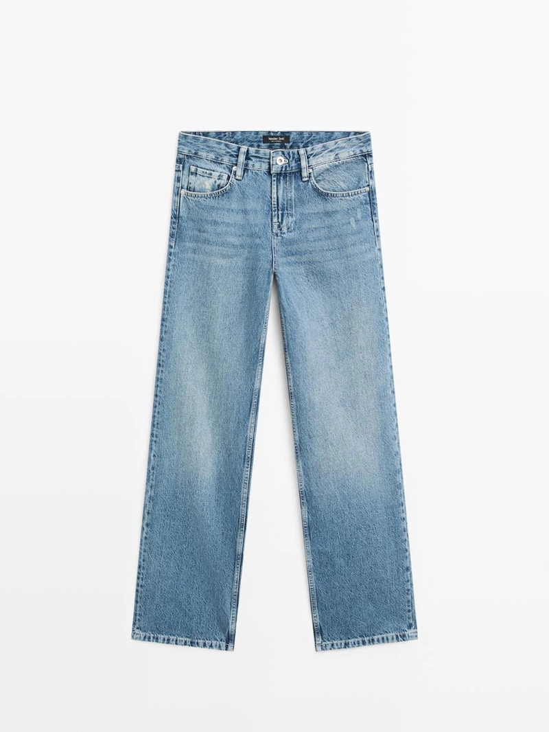 Джинсы с низкой посадкой прямого кроя