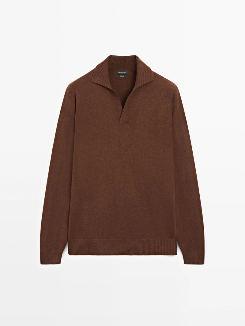 100% шерстяной водолаз с v-образным вырезом