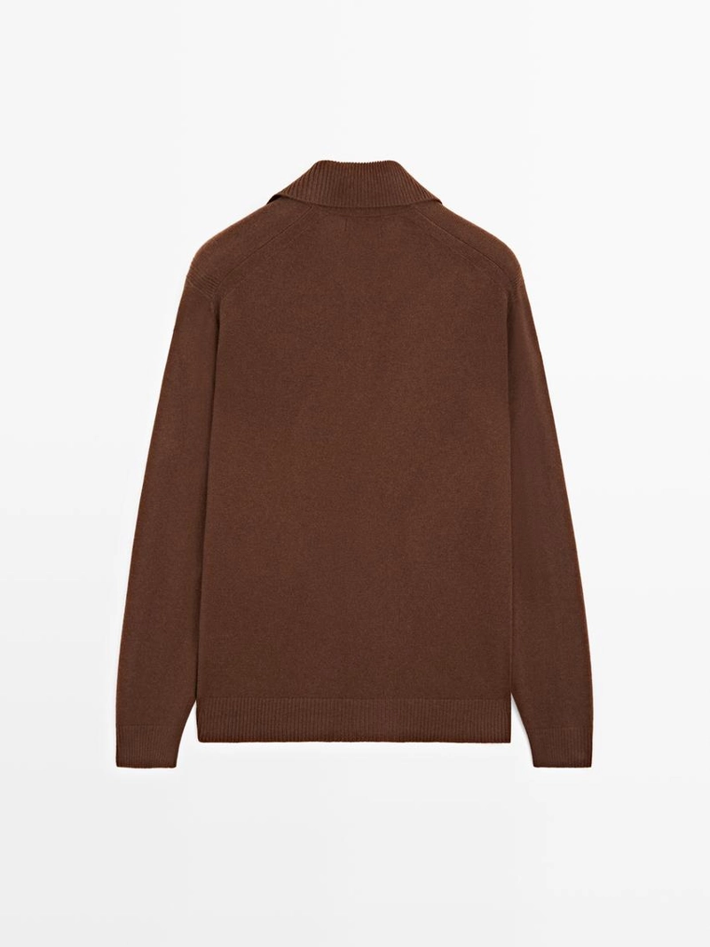 100% шерстяной водолаз с v-образным вырезом