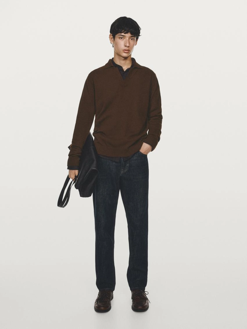 100% шерстяной водолаз с v-образным вырезом