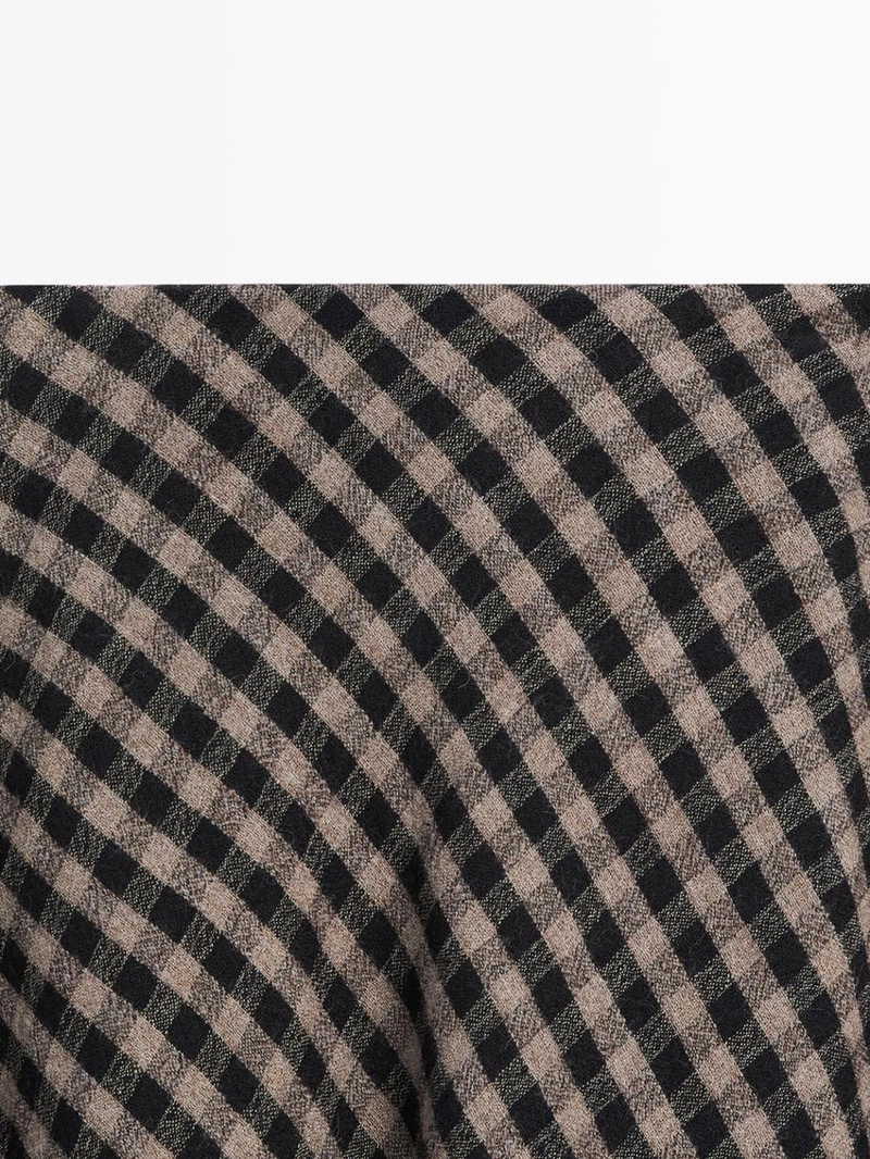 Юбка расклешенная с клетчатыми деталями