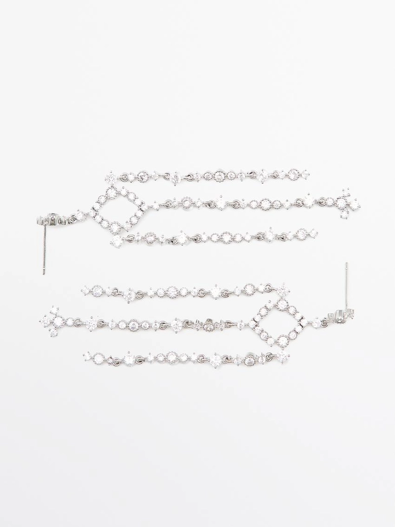 Серьги-люстры с кристаллами