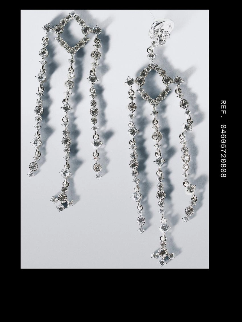 Серьги-люстры с кристаллами