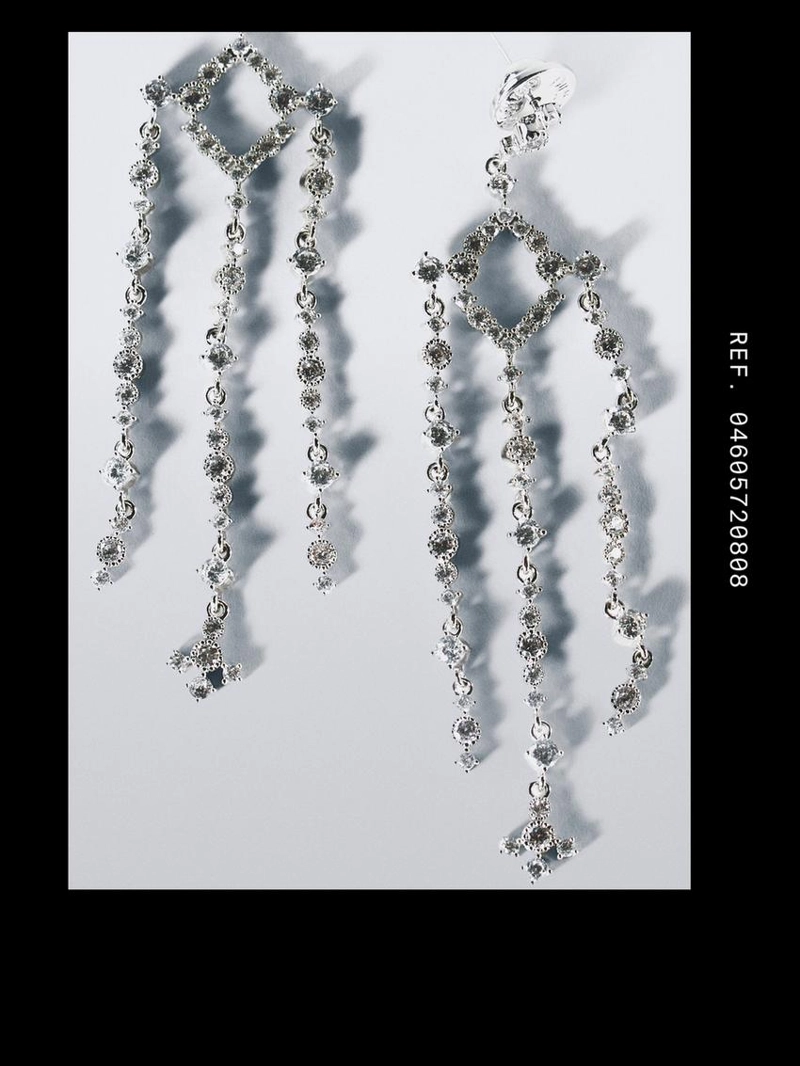 Серьги-люстры с кристаллами