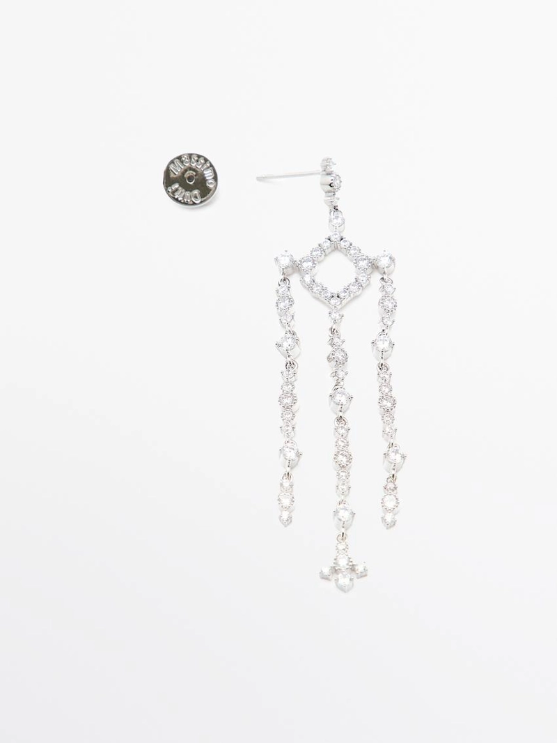 Серьги-люстры с кристаллами