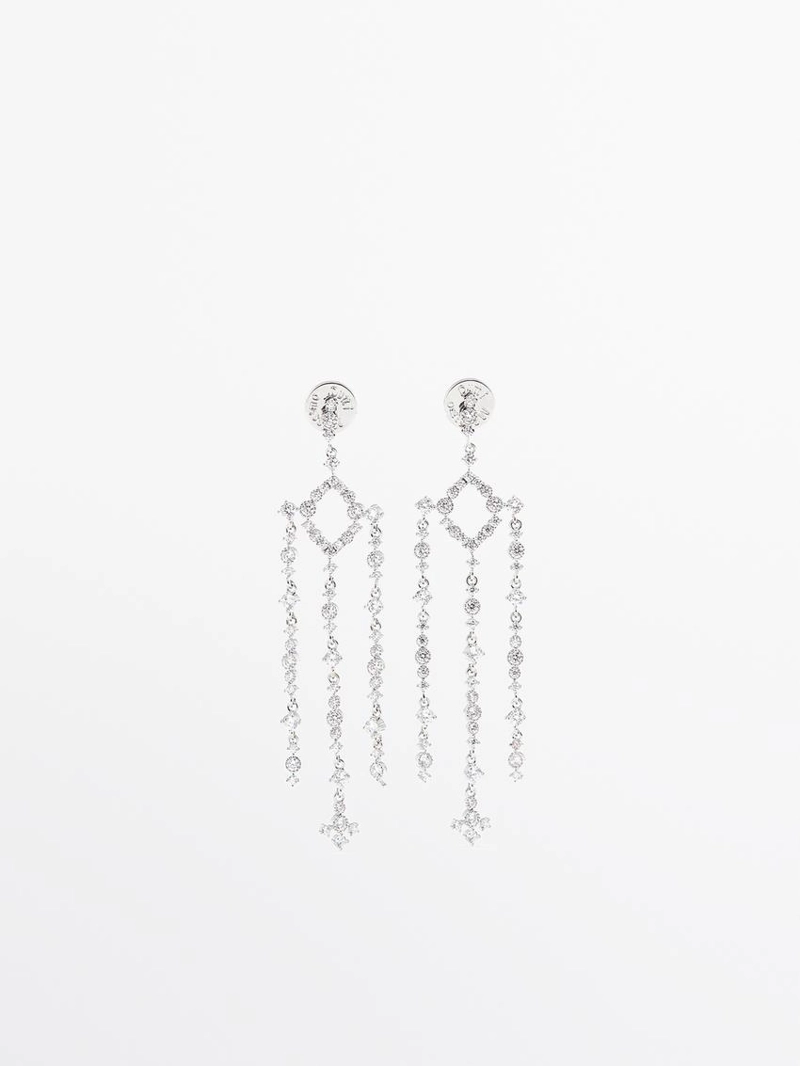 Серьги-люстры с кристаллами