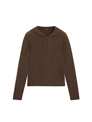 Поло-свитер с воротником из меланжевого трикотажа- Заказать в России