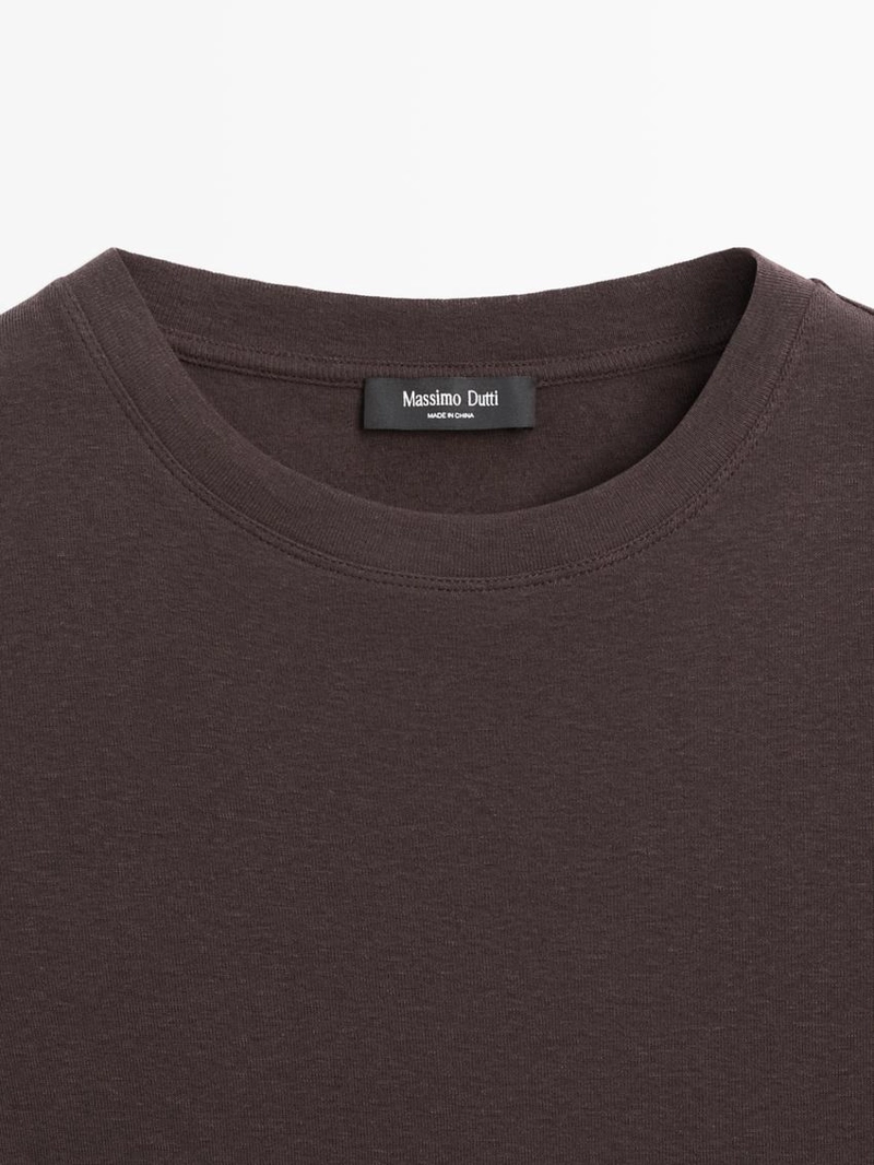 Футболка из хлопкового микса с длинным рукавом