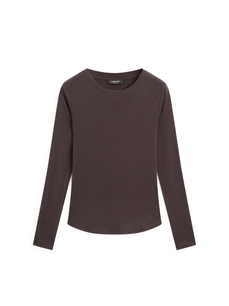 Футболка из хлопкового микса с длинным рукавом