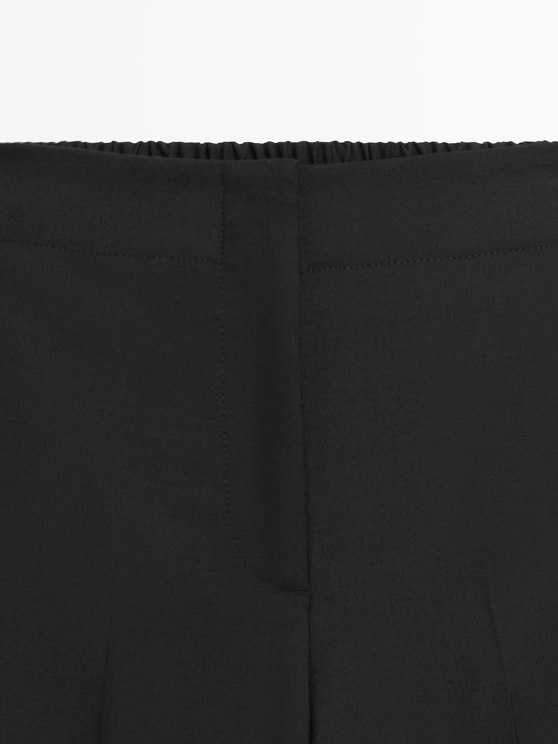 Широкие укороченные брюки из 100% шерсти