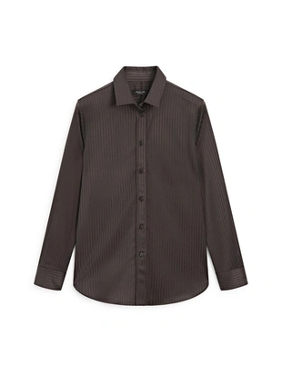 Рубашка с полосками и свободным покроем- Заказать в России