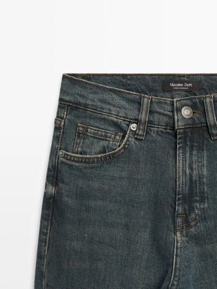 Джинсы средней посадки узкого кроя до середины голени- Заказать в России