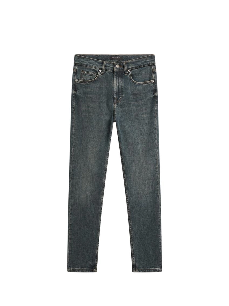 Джинсы средней посадки узкого кроя до середины голени