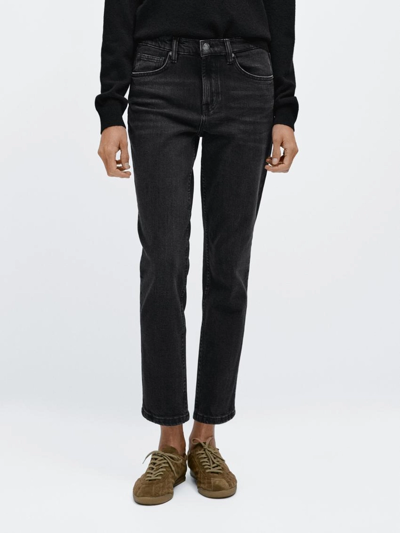 Джинсы mid-rise cropped slim fit