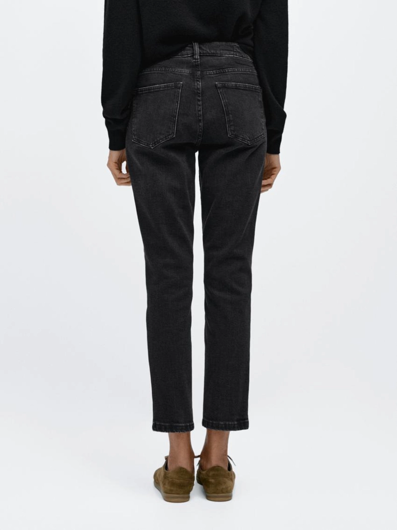 Джинсы mid-rise cropped slim fit