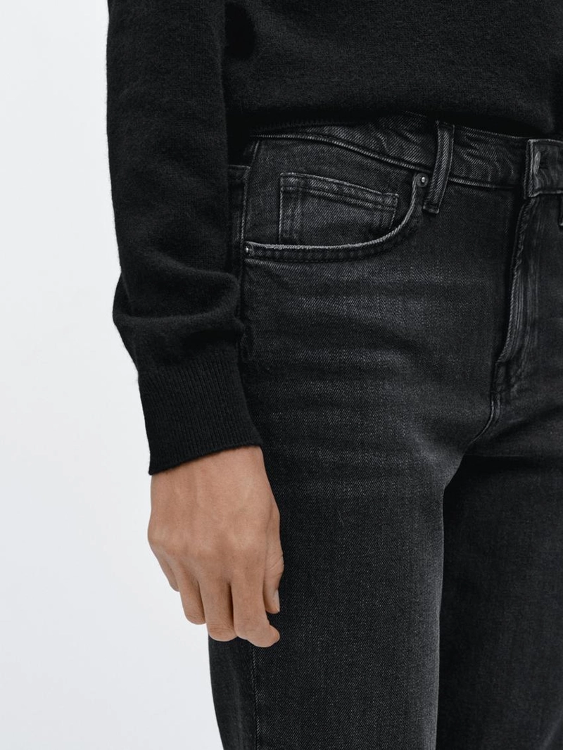 Джинсы mid-rise cropped slim fit