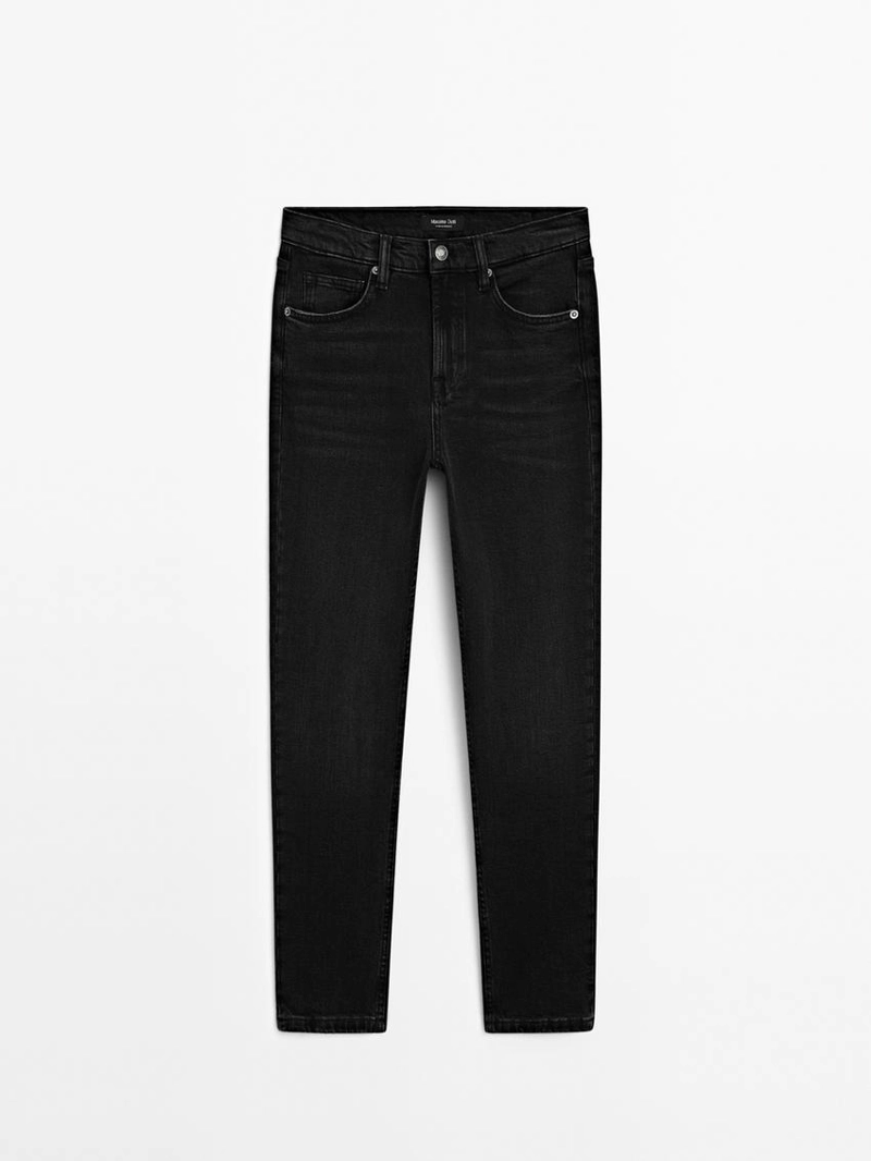 Джинсы mid-rise cropped slim fit