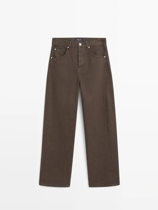 Джинсы HIGH-WAIST BALLOON FIT- Заказать в России