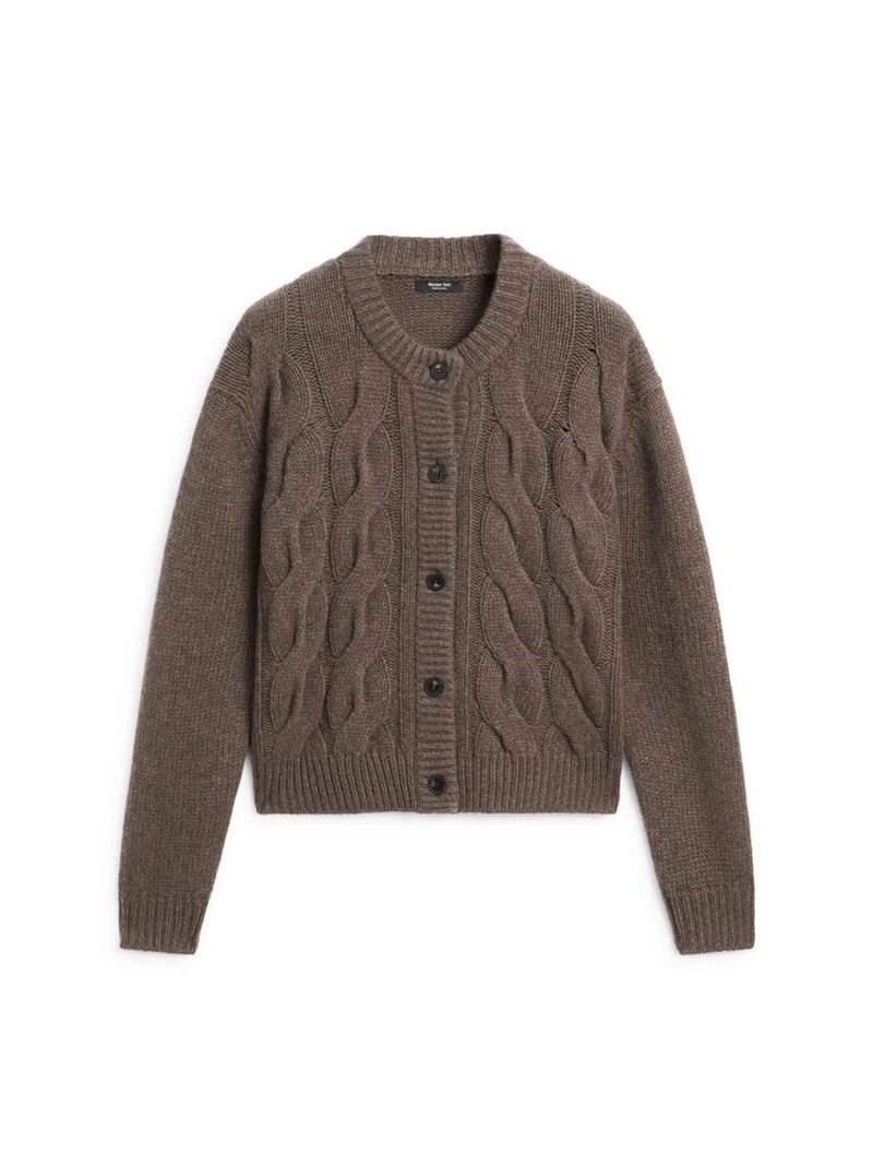 Кардиган с косами из шерстяной смеси